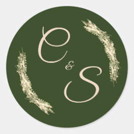 Winter Wedding Mit Monogramm Stationary Sticker