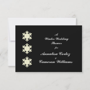 "Winter Wedding Shower" mit Schneeflocken Einladung