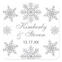 Winter Wedding Silver Snowflake 