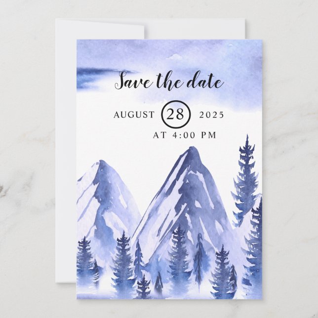 Winter Wedding Snowflake Weihnachtskarte Einladung (Rückseite)