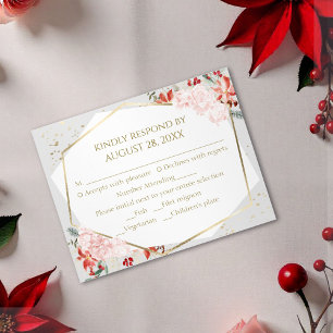 Winter Wedding UAWG Enclosure Card Gilded RSVP Karte
