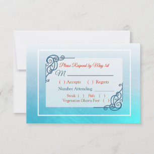 Winter Wedding Wedding RSVP Karte