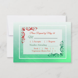 Winter Wedding Wedding RSVP Karte