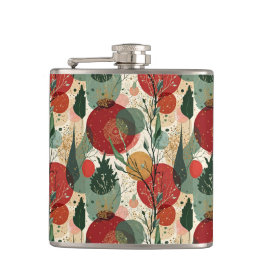 Winter / Weihnachten Abstrakte Kunst Flachmann