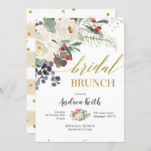 Winter Weihnachten Blumenbrunch Einladung