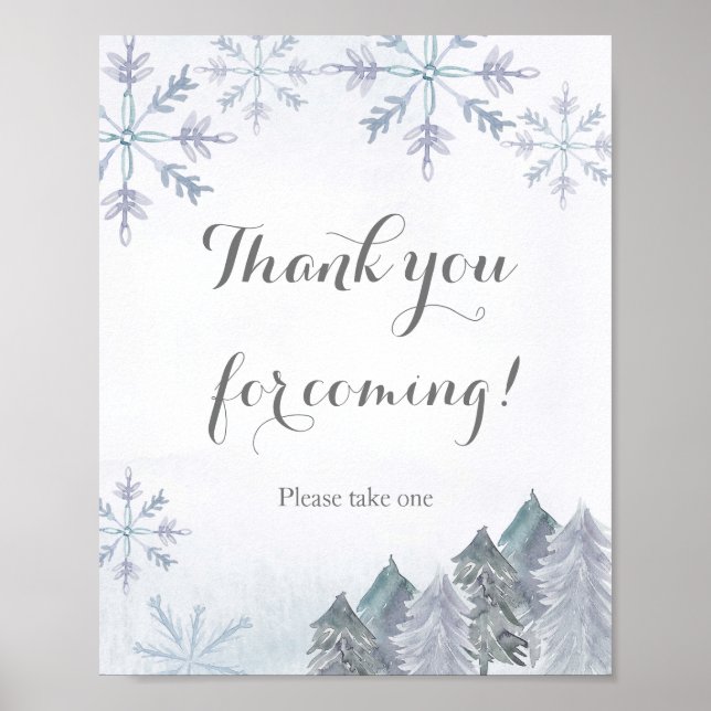 Winter Weihnachten Danke, dass du gekommen bist Fe Poster (Vorne)