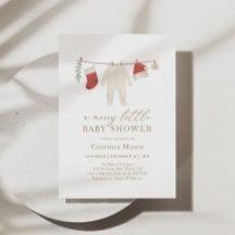 Winter Weihnachten Merry Little Baby Dusche