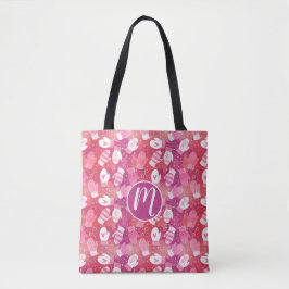 Winter Weihnachten Mittens Muster in Rosa Tasche