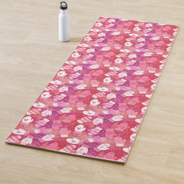 Winter Weihnachten Mittens Muster in Rosa Yogamatte
