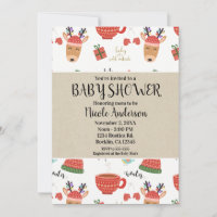 Winter Weihnachten Rustic Kraft Holiday Baby Dusch