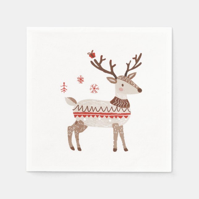 Winter, Weihnachten und Weihnachts-Feierlichkeiten Serviette (Vorderseite)