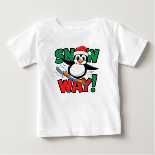 Winter-Weihnachts-Pinguin-Abenteuer in einem schne Baby T-shirt