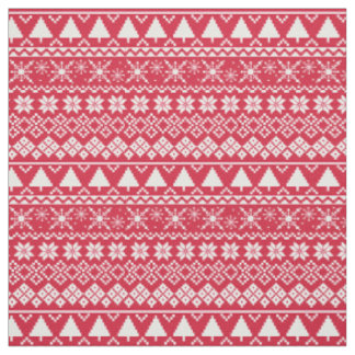 Winter-Weihnachts-Pulloverdruck Rot Stoff