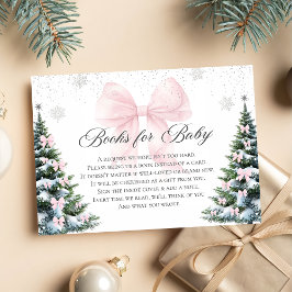 Winter-Weihnachts-Schleife Baby Shower Bücher für Begleitkarte