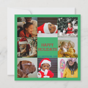 Winter Weihnachts-Vibes Familie Foto Collage Einladung