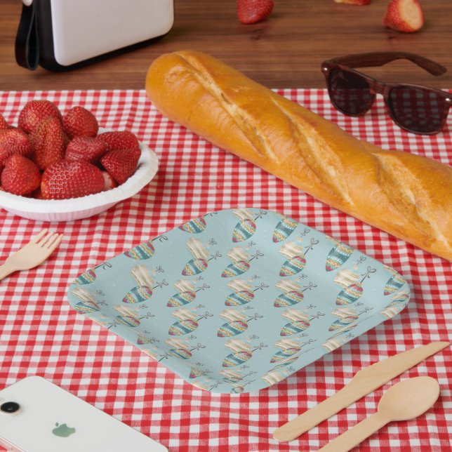 Winter-Weihnachtsdekoration Serviertablett Pappteller (Picknick)