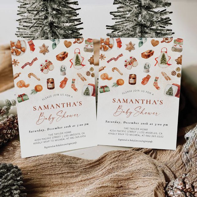 Winter Weihnachtsdusche Einladung (Von Creator hochgeladen)