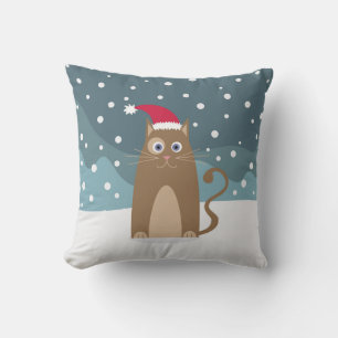 Winter Weihnachtsfeiertage Weihnachtskatzenkatze Kissen