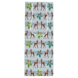 Winter Weihnachtsfest mit Holly Retro Inspiriert Geschenktüte Für Weinflaschen