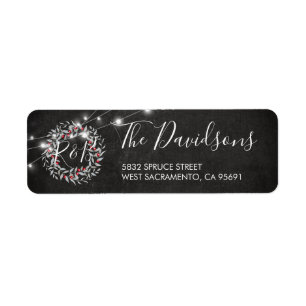 Winter Weihnachtsfest-Rücksendeadresse