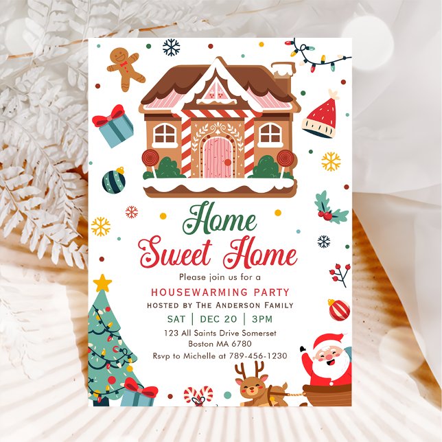 Winter Weihnachtshaus Erwärmung Party Sweet Zuhaus Einladung (Von Creator hochgeladen)