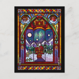 Winter-Weihnachtskarte Postkarte