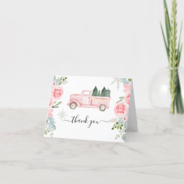 Winter Weihnachtsmann Dankeschön Karte