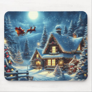 Winter/Weihnachtsmann/Weihnachten/Schnee Mousepad