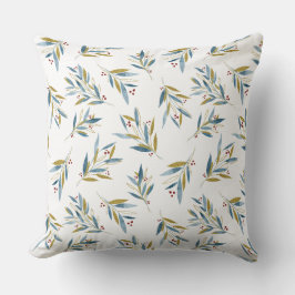 Winter Weihnachtsmuster aus den Blue Gold Branches Kissen