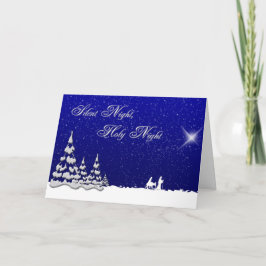 Winter-Weihnachtsstille Nacht Feiertagskarte