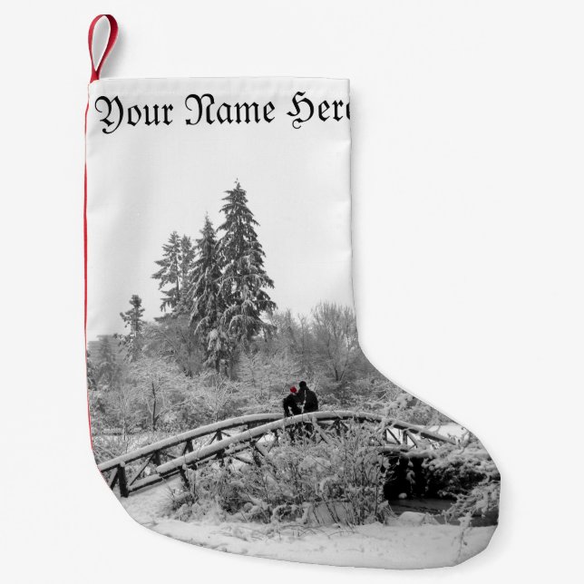 Winter-WeihnachtsStrumpf-personalisierte Strümpfe Kleiner Weihnachtsstrumpf (Vorderseite)