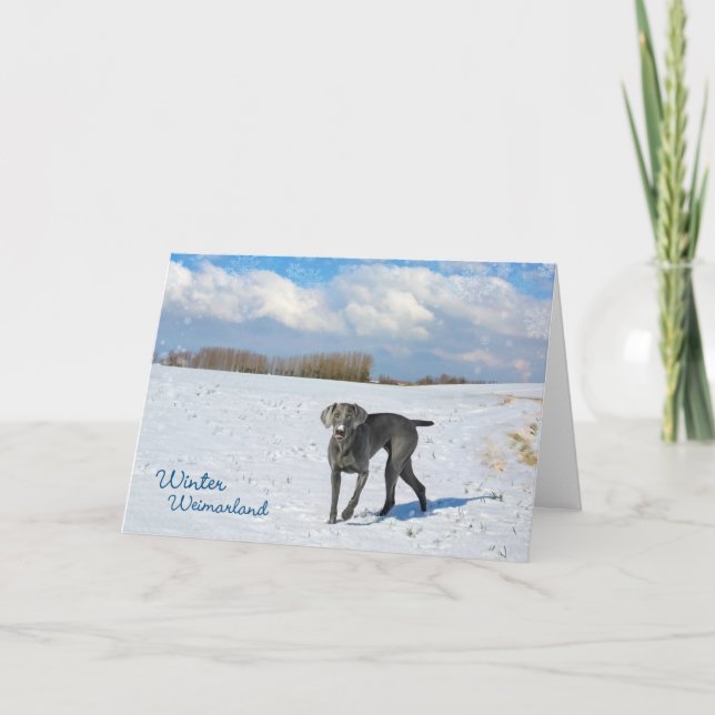 Winter Weimarland Feiertagskarte (Vorderseite)