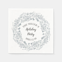 Winter-Weißbeeren-Kranz Serviette