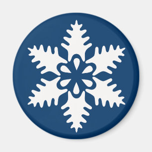Winter-weißes Weihnachtsschneeflocke Magnet