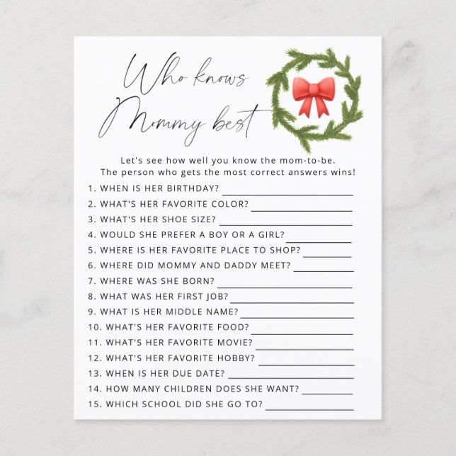 Winter Wer Mami am besten kennt (Vorderseite)