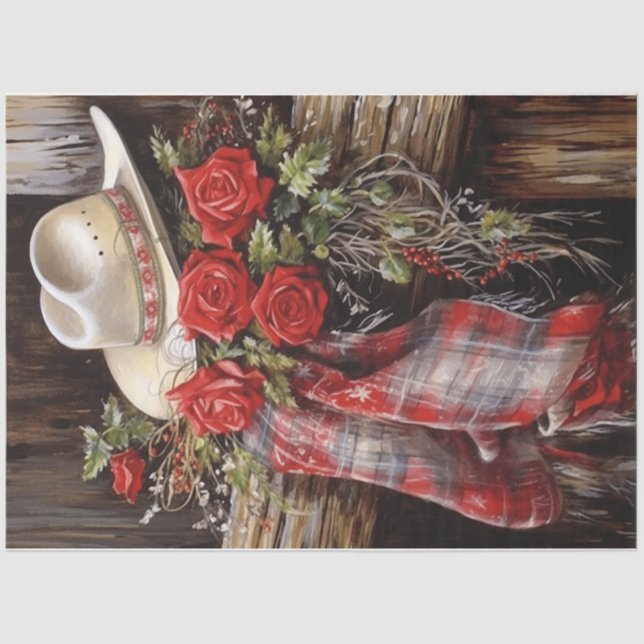 Winter Western Hat Seidenpapier (Vorderseite)