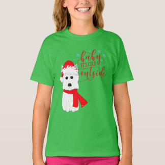 Winter Westie Baby ist es kalte Außenseite T-Shirt