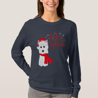 Winter Westie Baby ist es kalte Außenseite T-Shirt