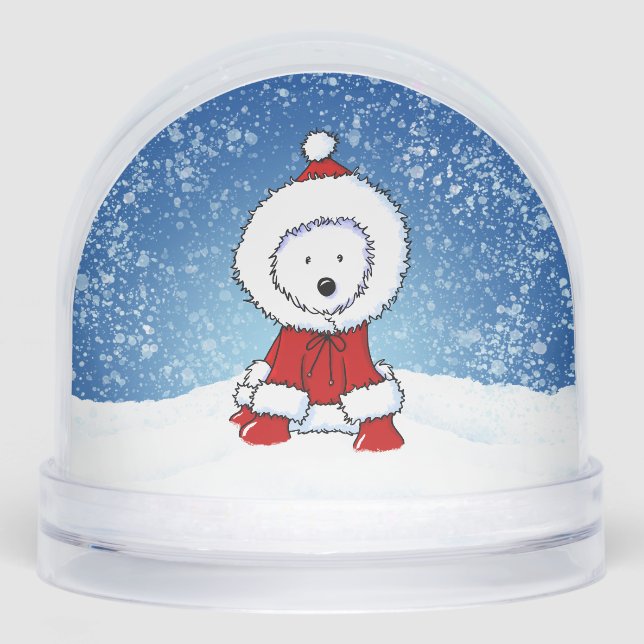 Winter Westie Schneekugeln (Vorderseite)