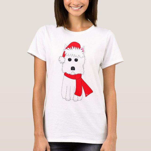 Winter Westie T-Shirt (Vorderseite)