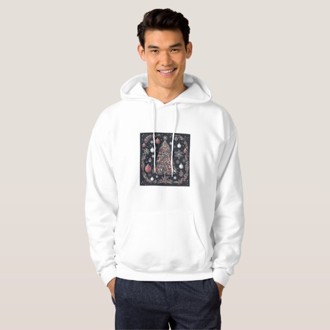 Winter Whimsy Hoodie - Festliche Eleganz für Chris (Vorne ganz)