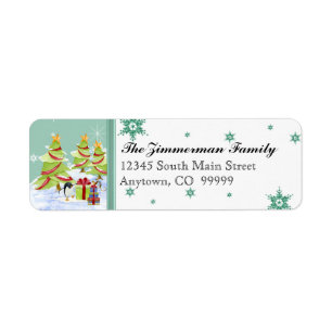 Winter Whimsy Niedlich Pinguin Babys in Snow Star