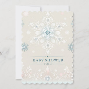Winter Whimsy Snowflake Baby Dusche Einladung