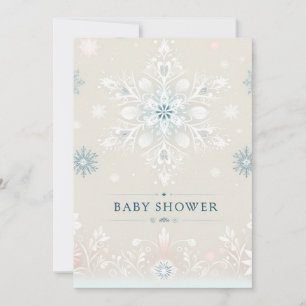 Winter Whimsy Snowflake Baby Dusche Einladung