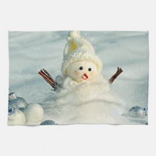 Winter Whimsy Snowman Geschirrtuch