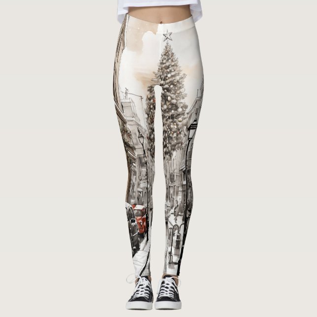 Winter Whisper: Schneesichere Boulevard Leggings (Vorderseite)