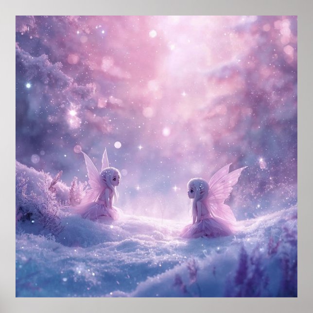 Winter Whispers and Fairy Light Poster (Vorne)