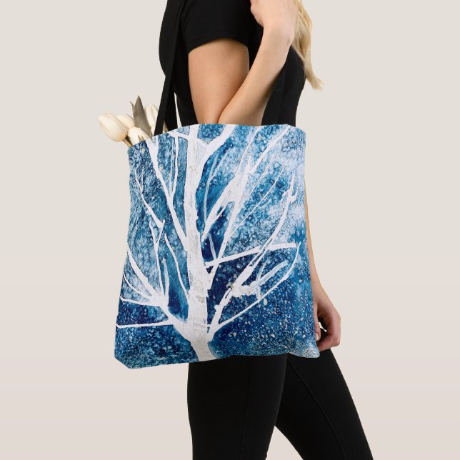 Winter white birch tree Christmas Tasche (Von Nahem)