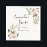 Winter White Floral Christmas Baby Dusche Napkin Serviette<br><div class="desc">Winter White Floral Weihnachts Baby Dusche Napkin Aufnahme kann in jedem Anlass geändert werden.</div>