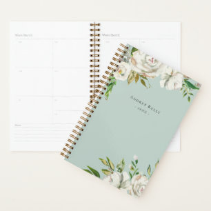 Winter White Floral Personalisiert Plane Planer